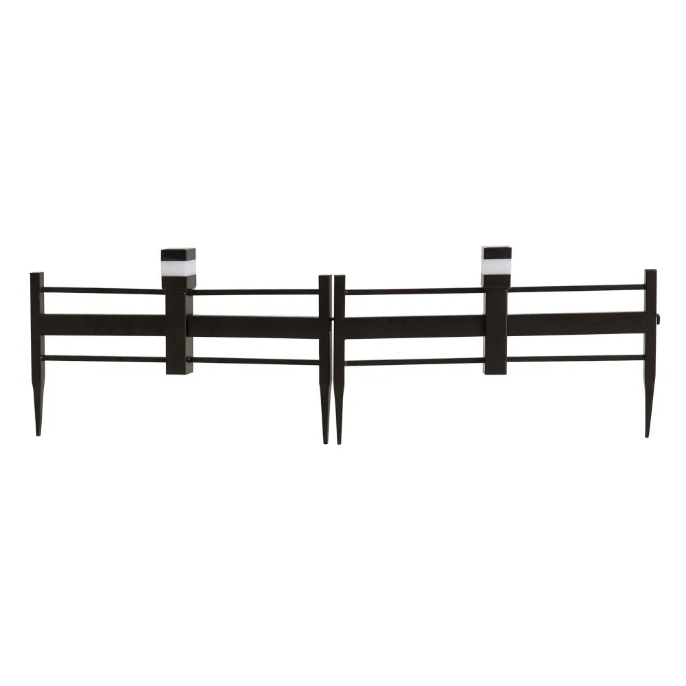 Solar-Lit Garden Border Fence - Transform Your Outdoor Space with Elegant Metal Edging — view 9
