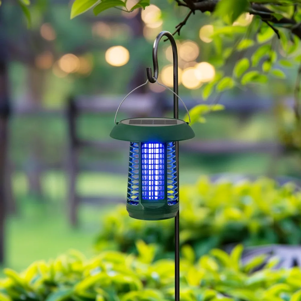 SUNJOY 2 in 1 Solar Powered Bug Zapper with Solar Panel and UV Light — main image