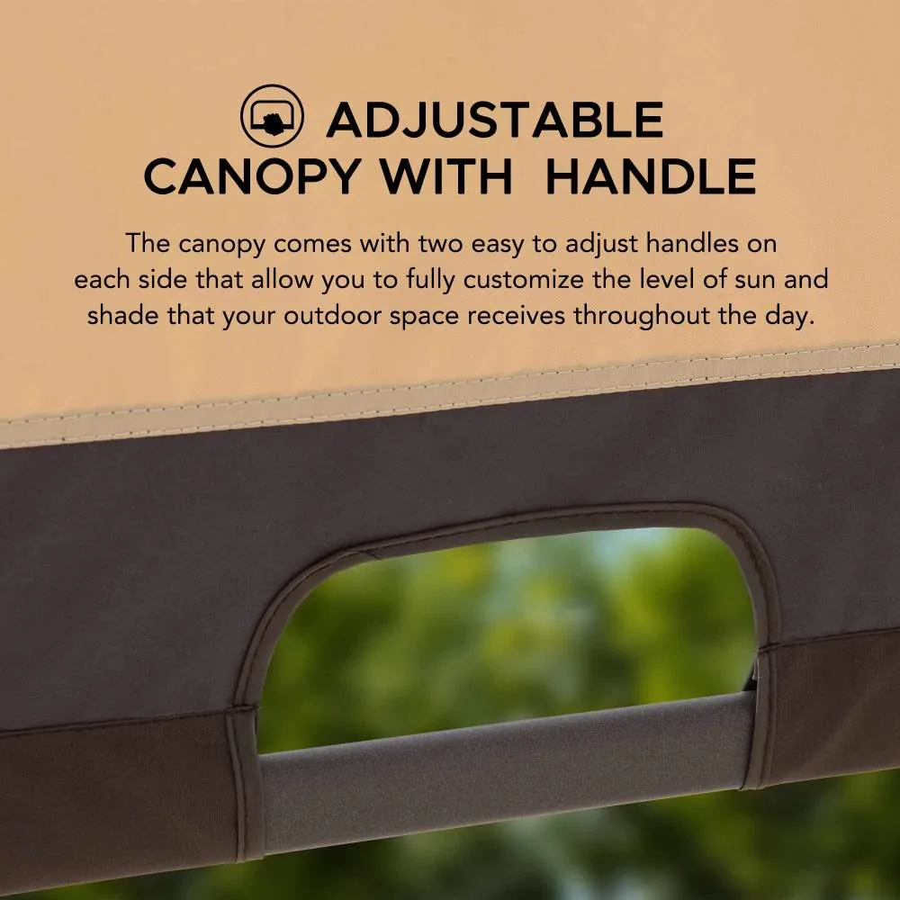 SUNJOY 9x11 Metal Arched Pergola Kits with Adjustable Canopy Roof — view 4