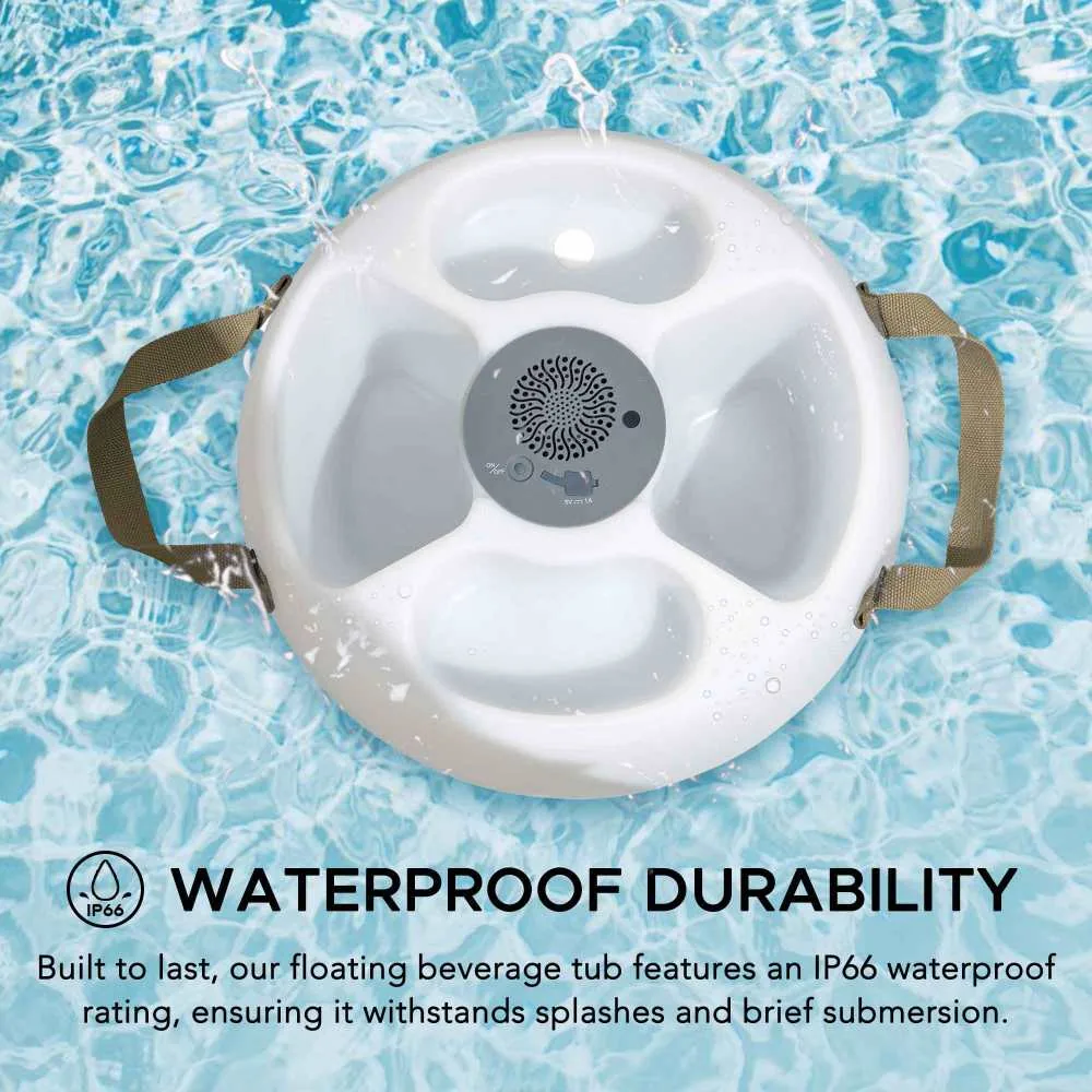 SUNJOY Floating Drink Holder with Ip66 Waterproof Bluetooth 5.0 Speaker — view 6