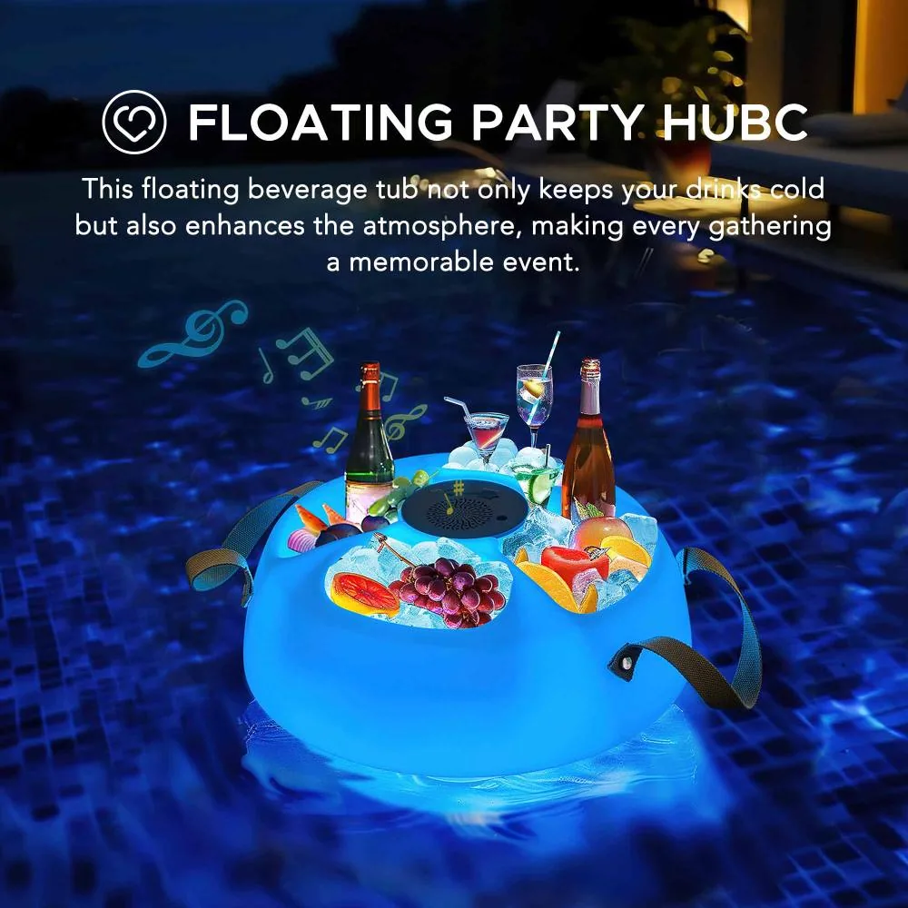 SUNJOY Floating Drink Holder with Ip66 Waterproof Bluetooth 5.0 Speaker — view 7