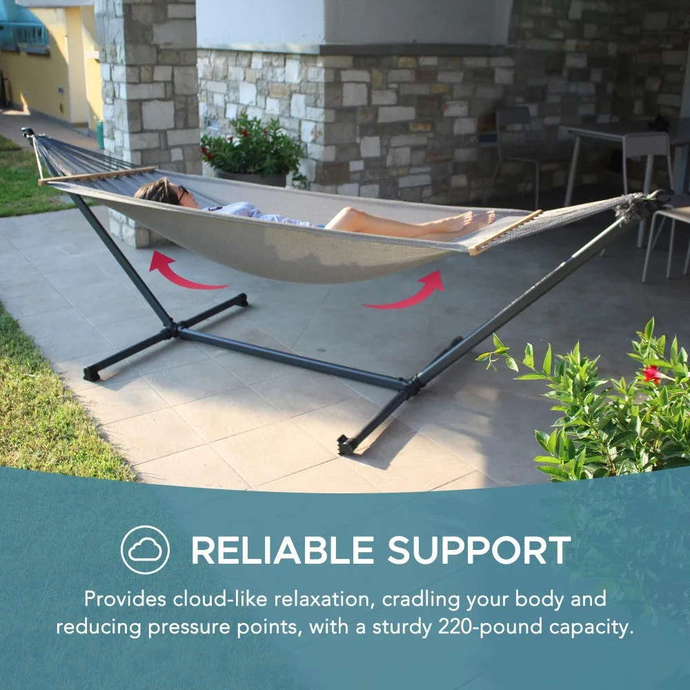 SUNJOY Luxury Portable Hammock with Stand-Made in Italy, Ultra-Light and Tool-Free Setup — view 7