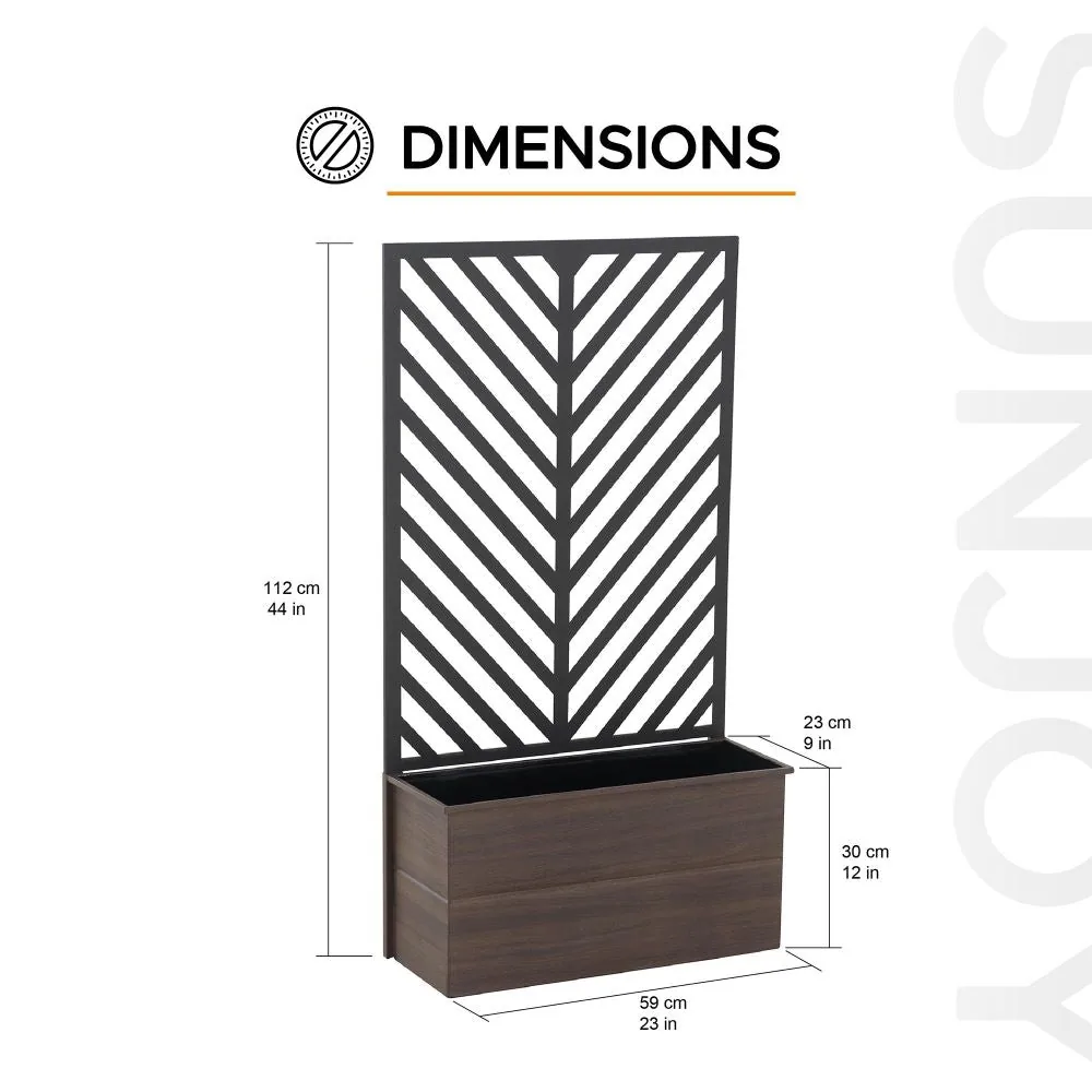SUNJOY Raised Garden Bed with Trellis - Screen & Planter Box Combo — view 3