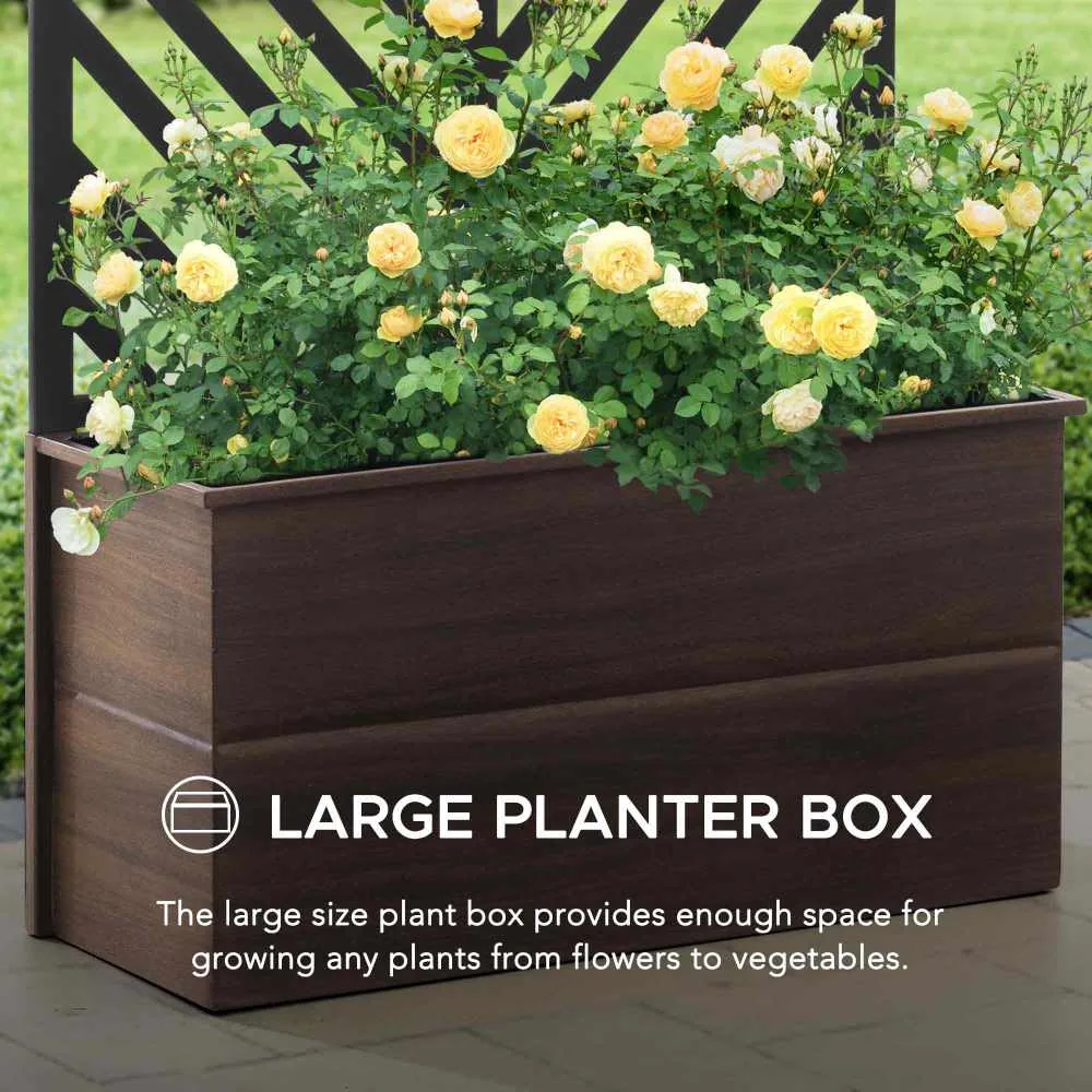 SUNJOY Raised Garden Bed with Trellis - Screen & Planter Box Combo — view 4