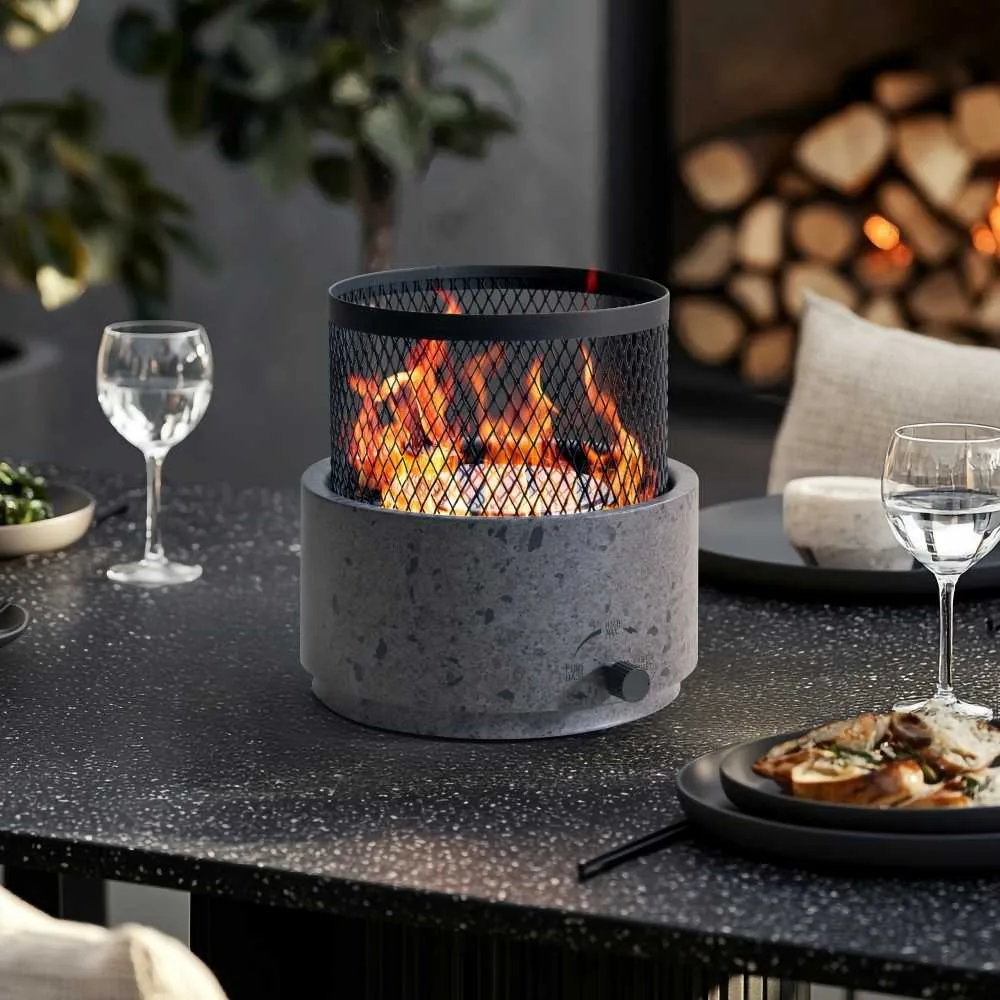 SUNJOY Smokeless Tabletop Fire Pit with Stainless Steel Burner and Two Adjustable Flames — main image