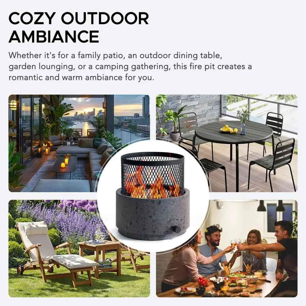 SUNJOY Smokeless Tabletop Fire Pit with Stainless Steel Burner and Two Adjustable Flames — view 4