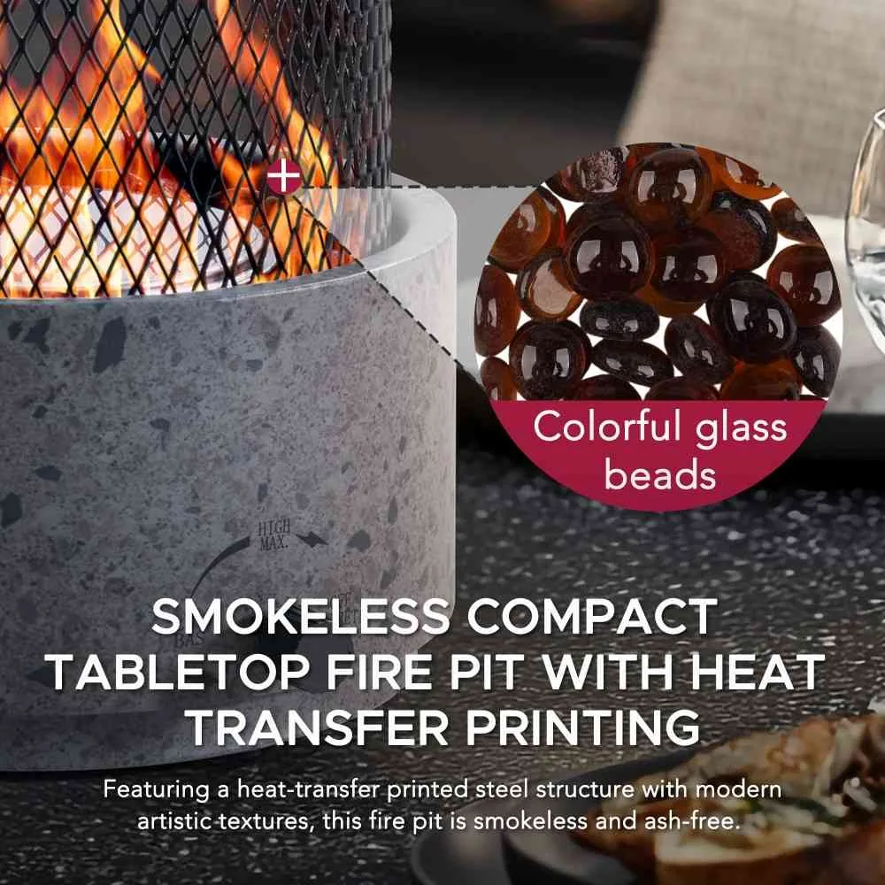 SUNJOY Smokeless Tabletop Fire Pit with Stainless Steel Burner and Two Adjustable Flames — view 9