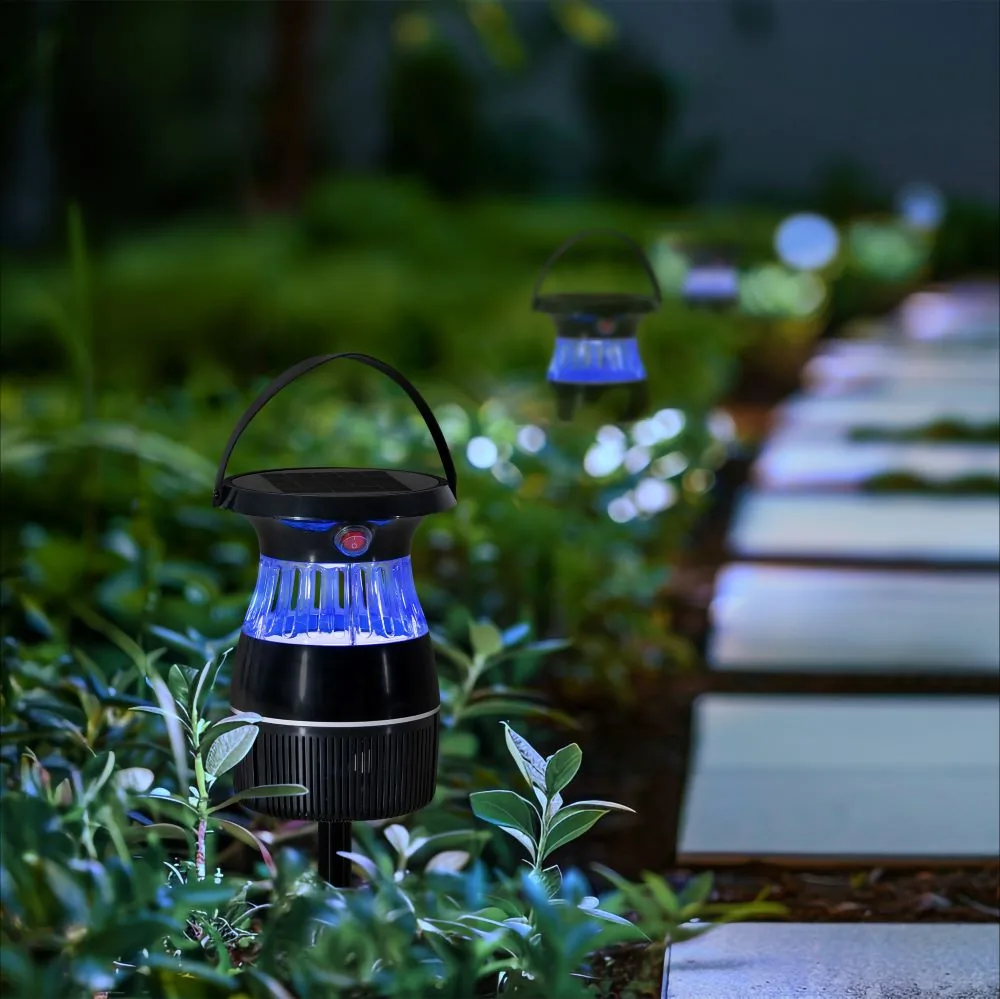 SUNJOY Solar Bug Zapper with Solar Panel and UV Light — view 2