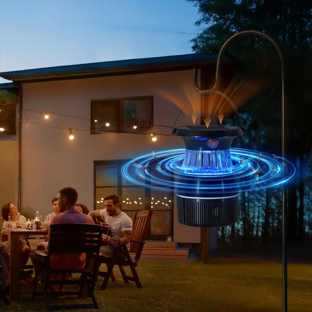 SUNJOY Solar Bug Zapper with Solar Panel and UV Light — view 3