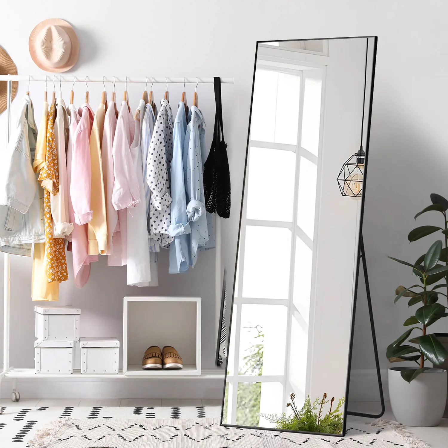 Sweetcrispy Full Length Mirror Standing or Hanging for Bedroom — view 6