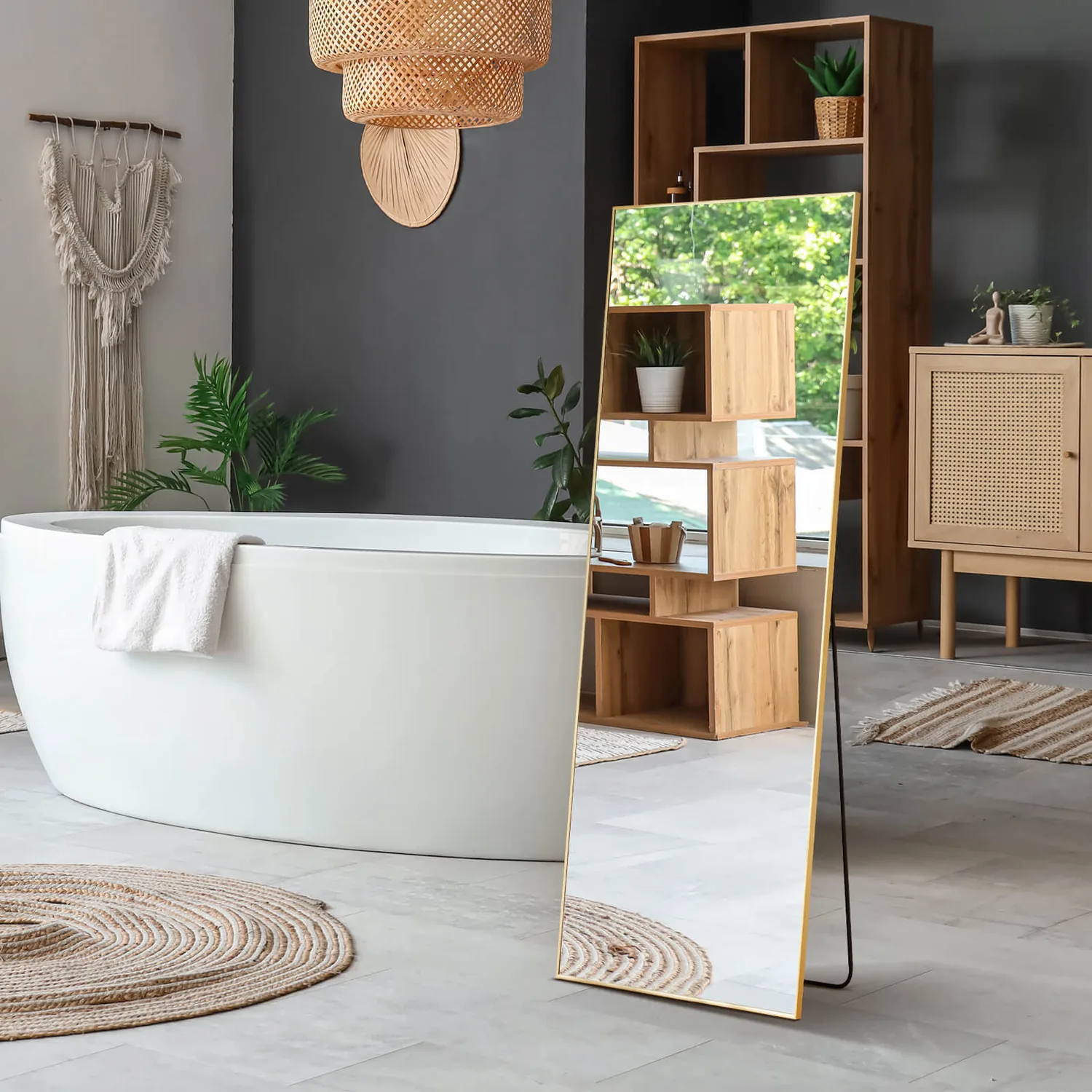 Sweetcrispy Full Length Mirror Standing or Hanging for Bedroom — view 7