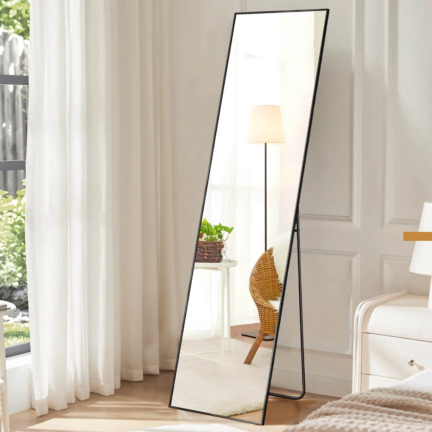 Sweetcrispy Full Length Mirror Standing or Hanging for Bedroom — view 8