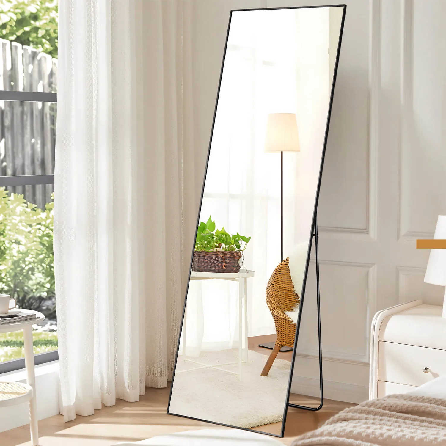 Sweetcrispy Full Length Mirror Standing or Hanging for Bedroom — view 9