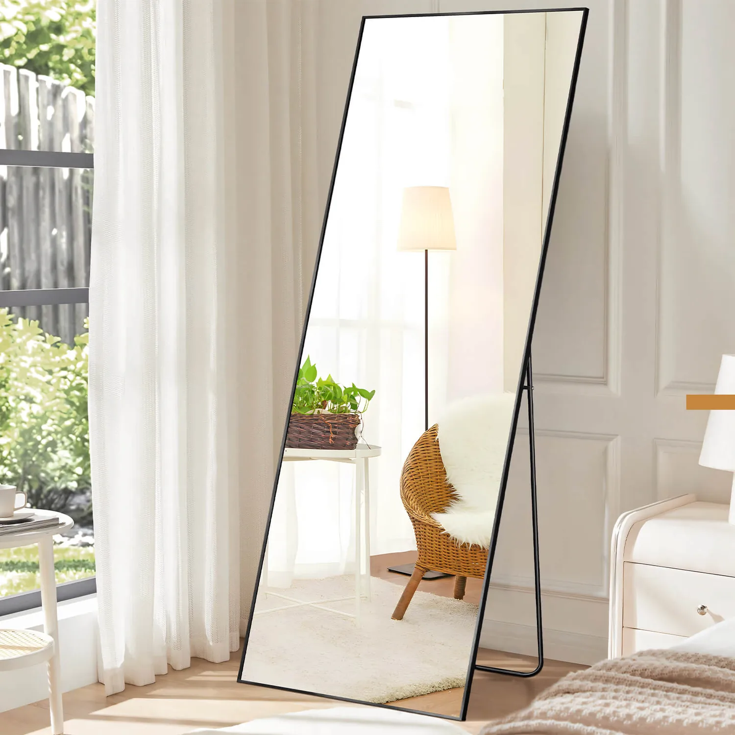 Sweetcrispy Full Length Mirror Standing or Hanging for Bedroom — view 10