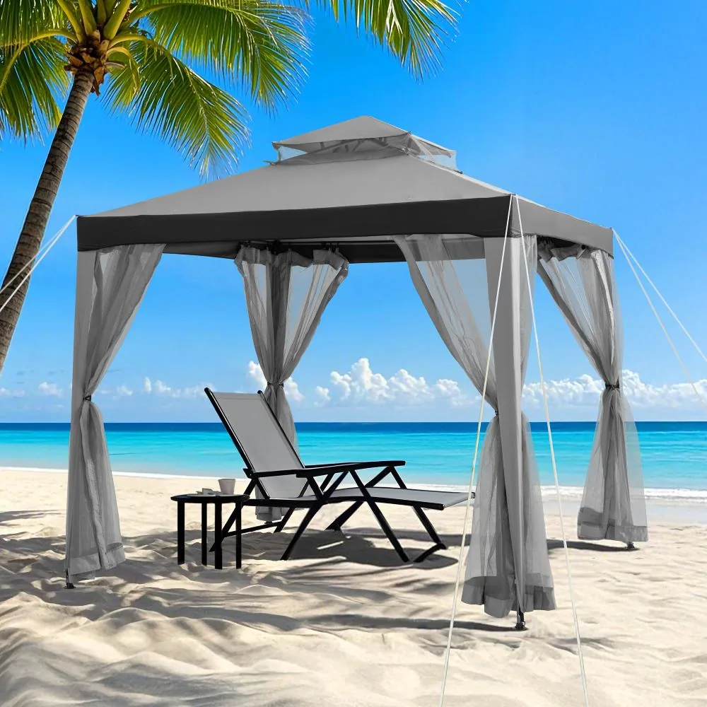 Transform Your Backyard: 8x8 Soft Top Gazebo with Mosquito Netting - Outdoor Living Dreams — main image