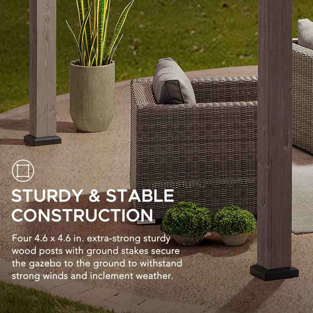 Transform Your Backyard with a Stunning 13x15 Cedar Gazebo - Elegant Outdoor Living Space — view 4