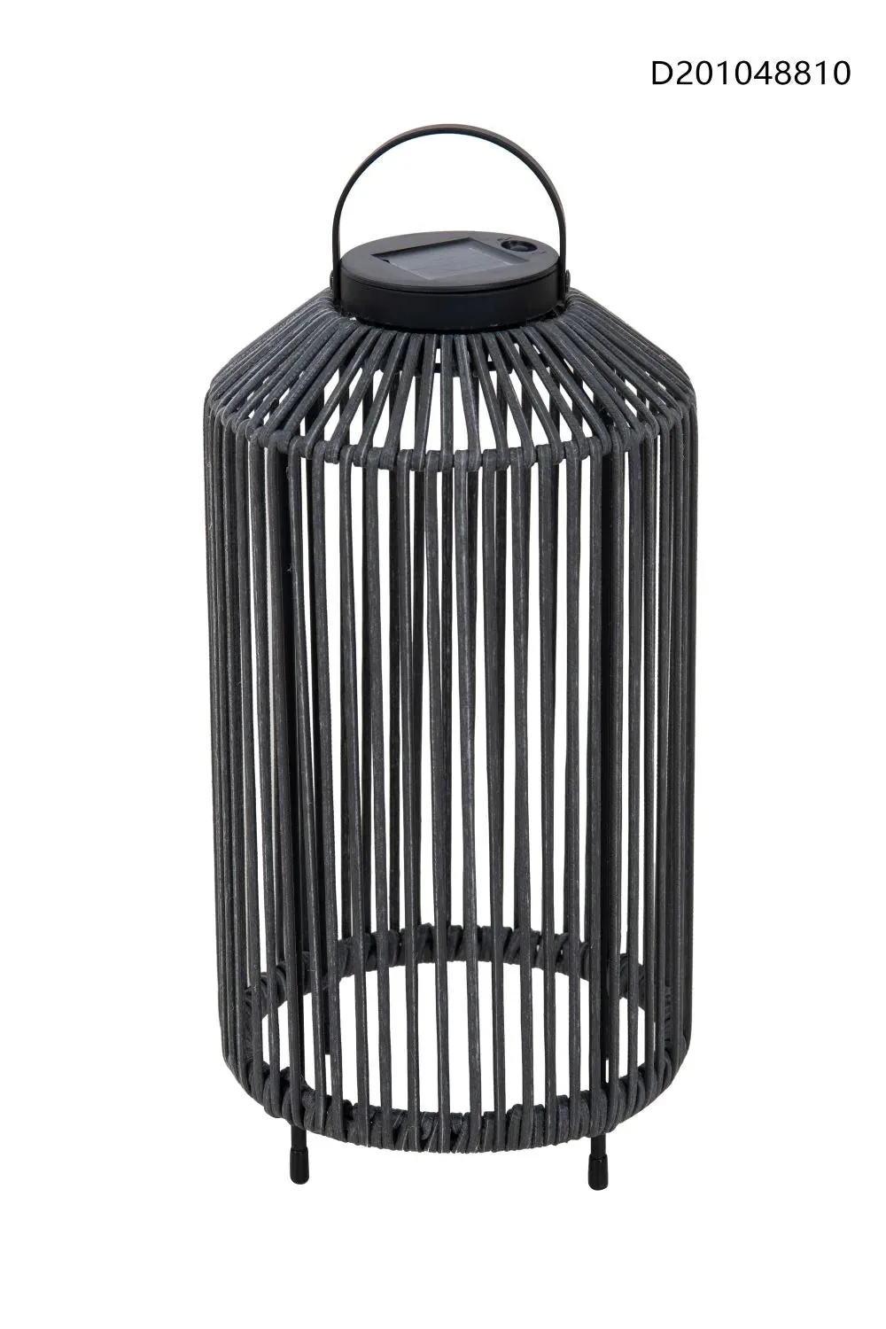 Sunjoy · Transform Your Evenings: 25-in Black Solar Lantern - Elegant Outdoor Ambiance