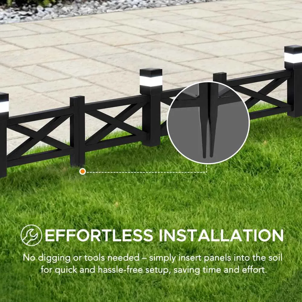 Transform Your Garden with Elegant Solar-Lit Metal Fence Panels - Create Your Dream Outdoor Space — view 3