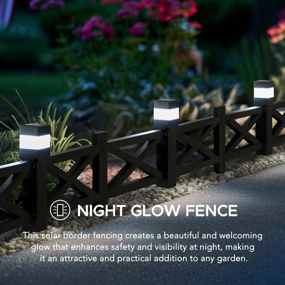 Transform Your Garden with Elegant Solar-Lit Metal Fence Panels - Create Your Dream Outdoor Space — view 5