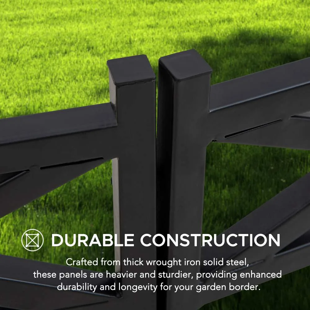 Transform Your Garden with Elegant Solar-Lit Metal Fence Panels - Create Your Dream Outdoor Space — view 6