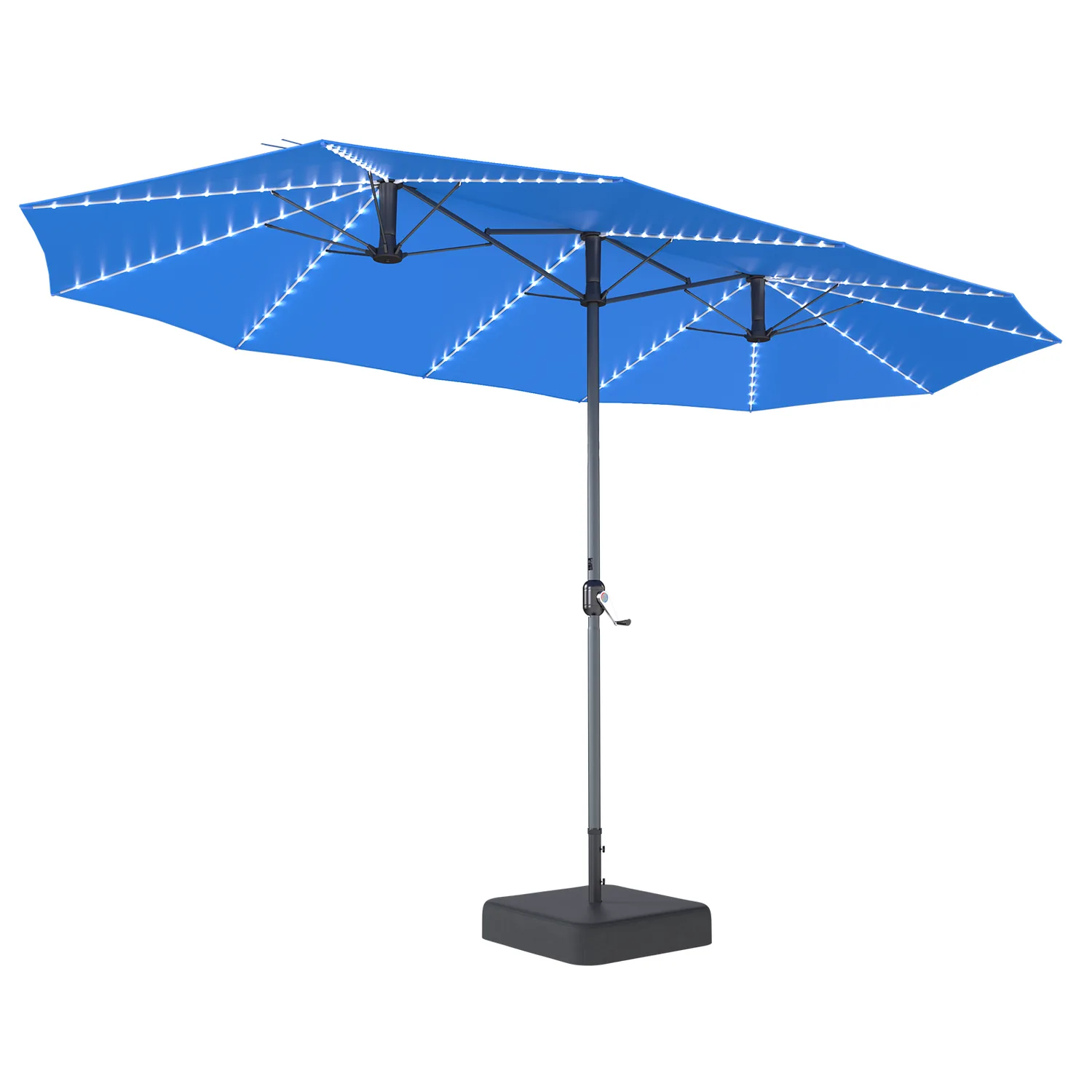 Transform Your Outdoor Space: 15ft Double-Sided Patio Umbrella - Luxurious Blue Shade — view 2