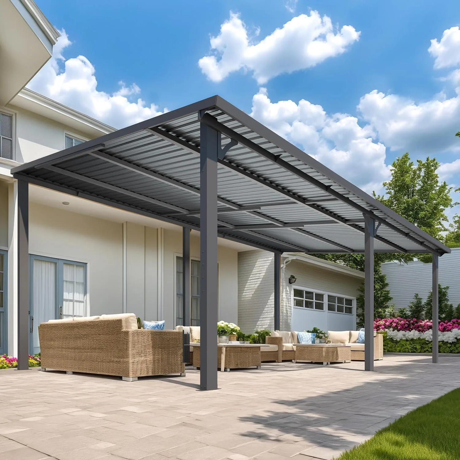 Transform Your Patio: 20x12 Wall-Mounted Hardtop Gazebo - Outdoor Living Elevated — view 3