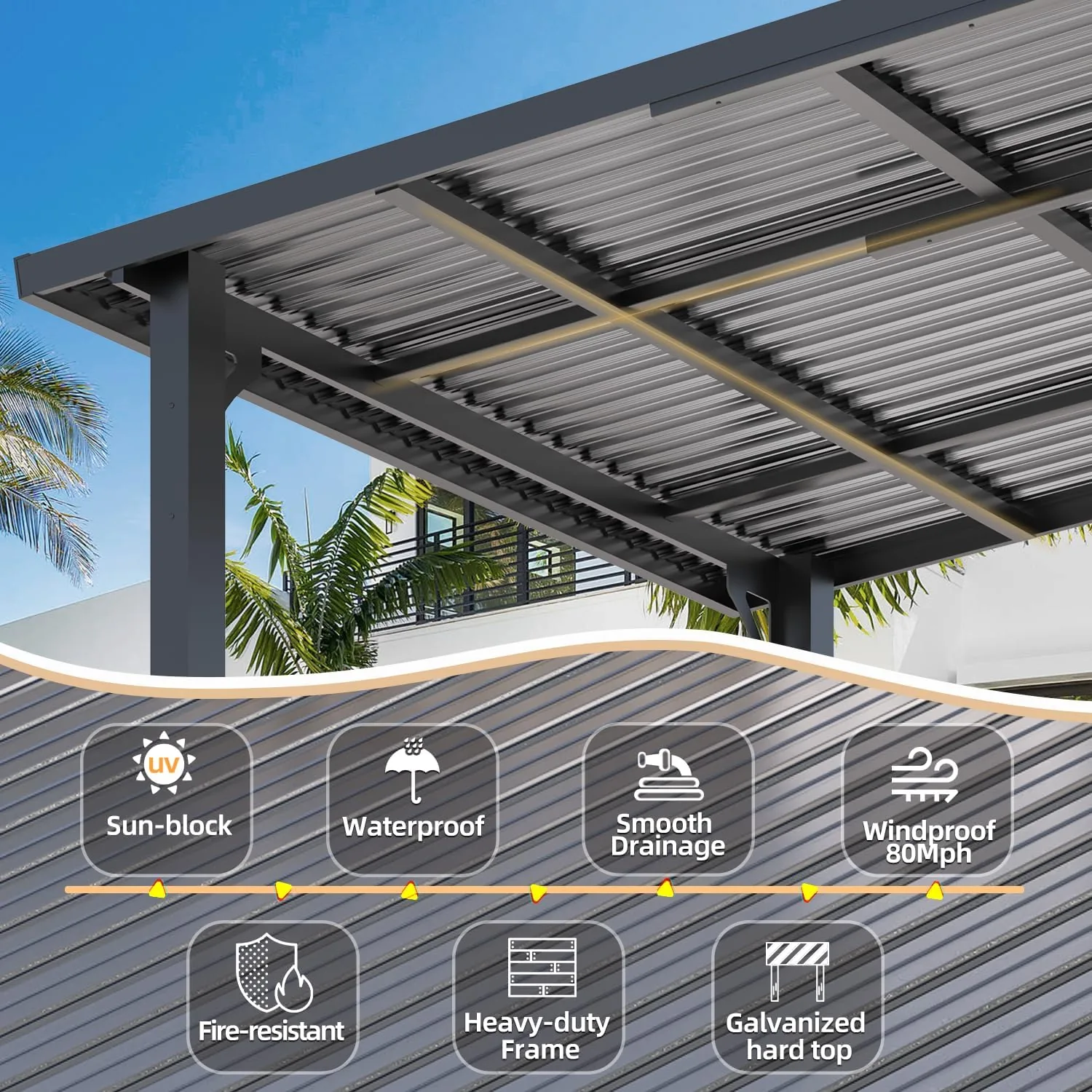 Transform Your Patio: 20x12 Wall-Mounted Hardtop Gazebo - Outdoor Living Elevated — view 5