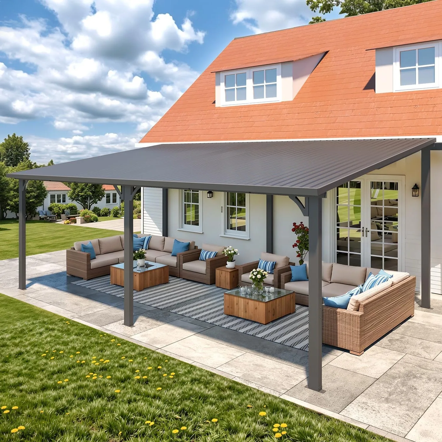 Transform Your Patio: 20x12 Wall-Mounted Hardtop Gazebo - Outdoor Living Elevated — view 8
