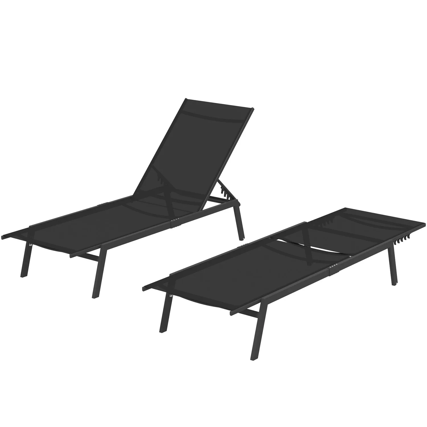 YODOLLA · Transform Your Pool Into a Luxury Oasis with Curved Black Lounge Chairs
