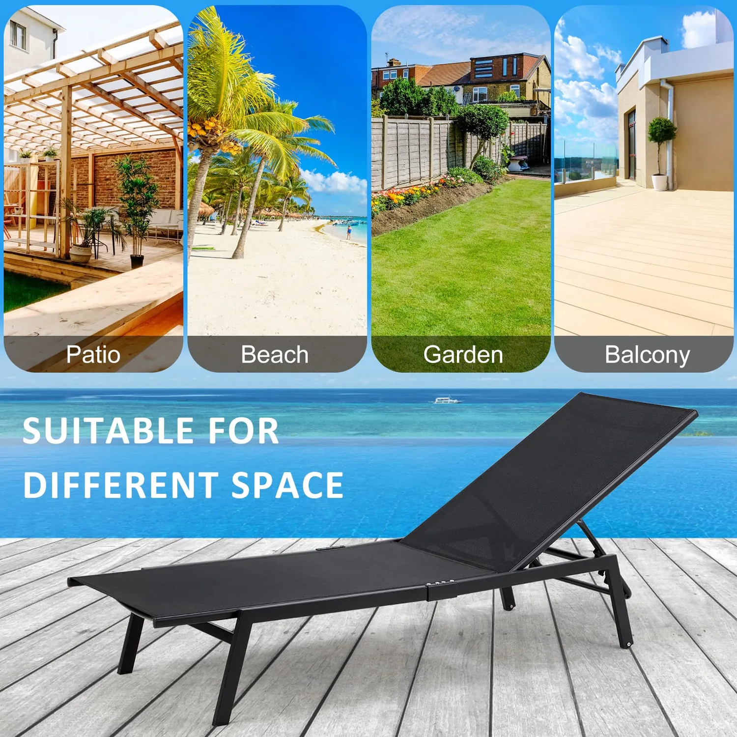Transform Your Pool Into a Luxury Oasis with Curved Black Lounge Chairs — view 7