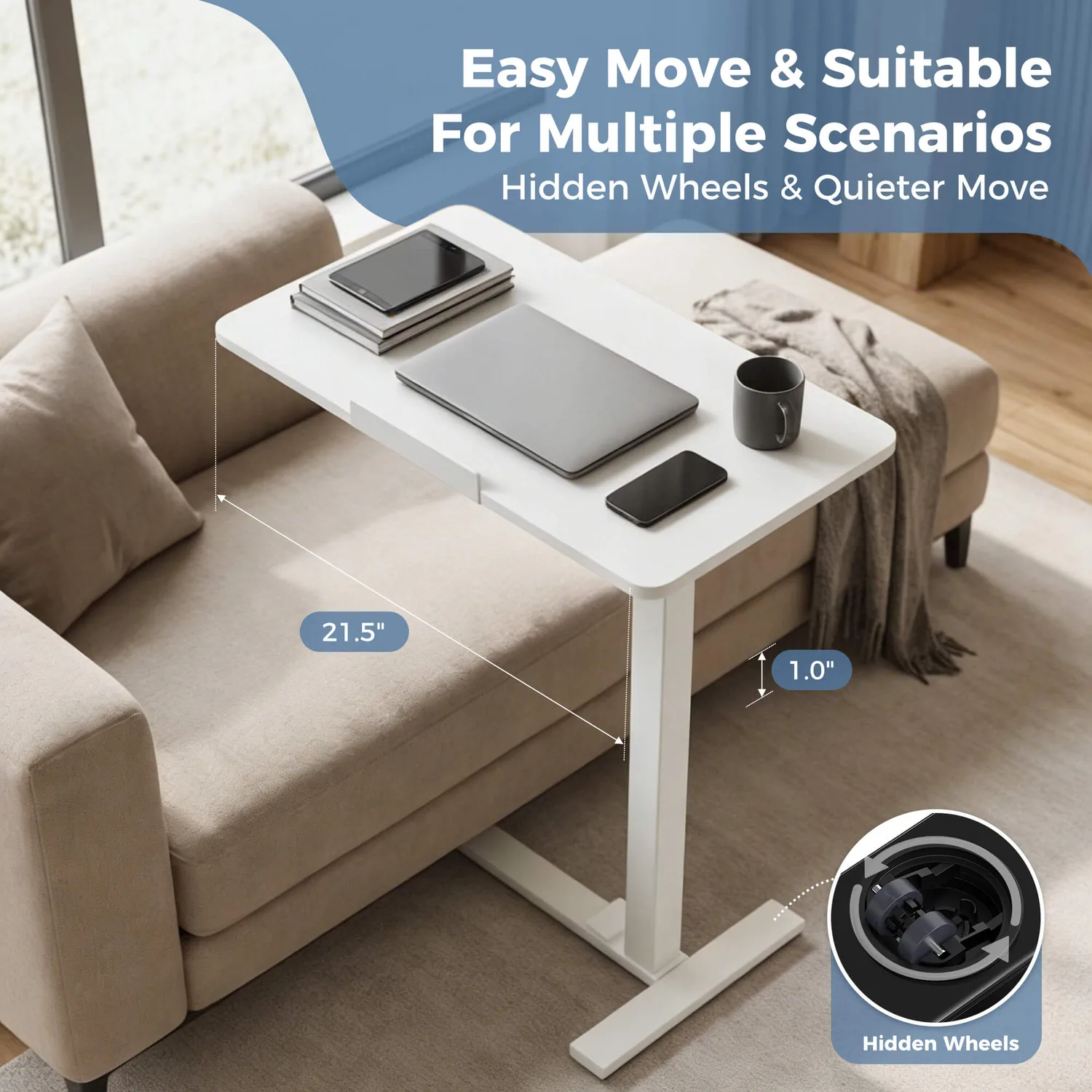 Transform Your Space: Adjustable Standing Desk with Tilting Top - Work Anywhere with Style — view 5