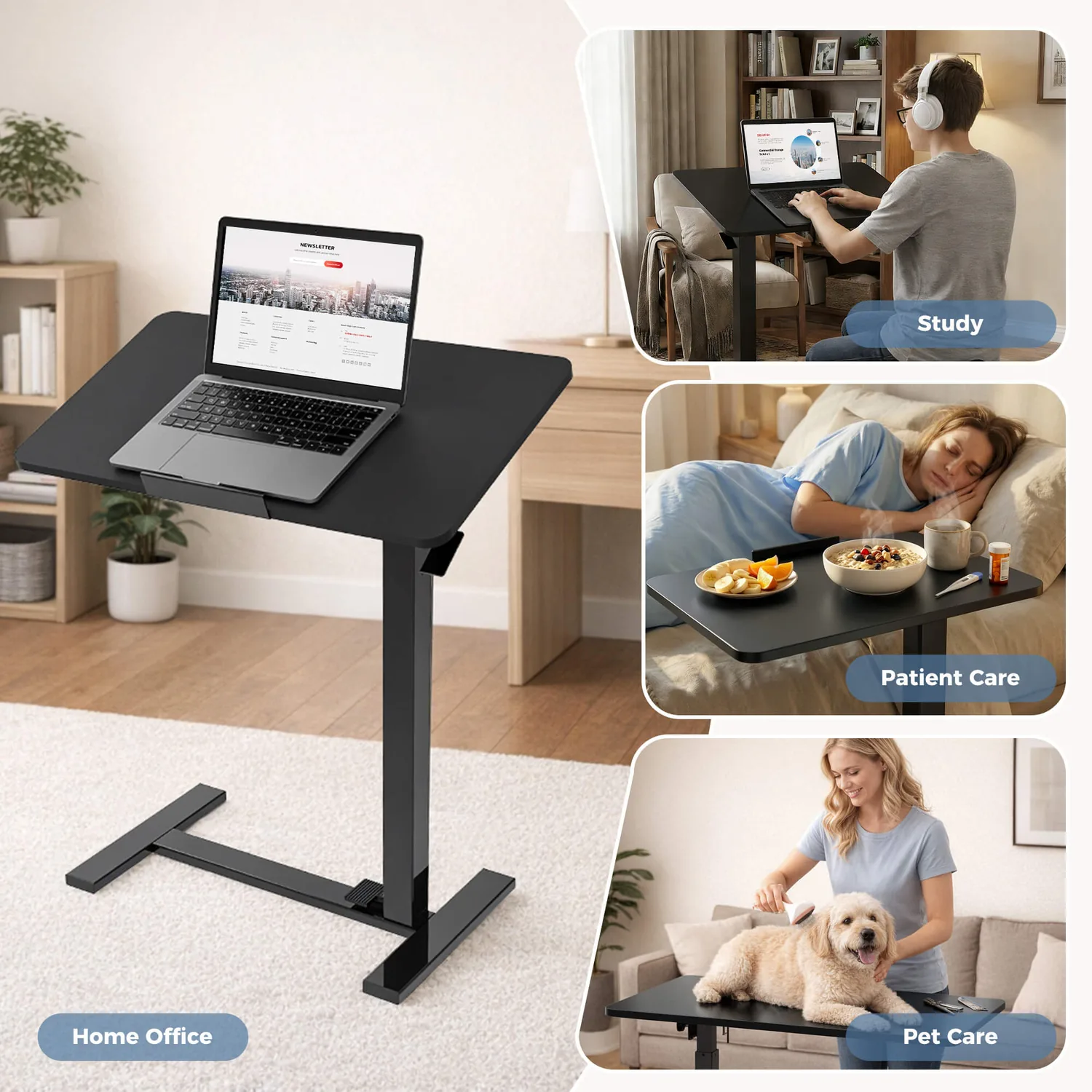 Transform Your Space: Adjustable Standing Desk with Tilting Top - Work Anywhere with Style — view 6