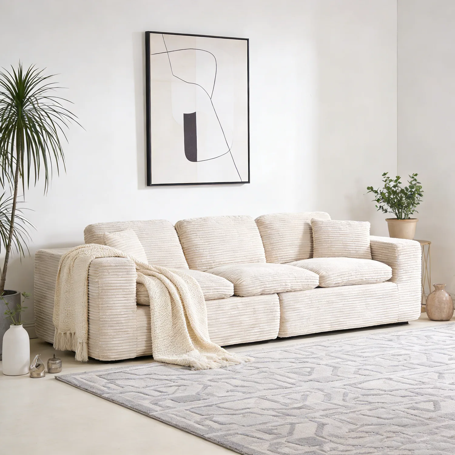 YODOLLA 110" Oversized Cloud Boneless Couch — main image