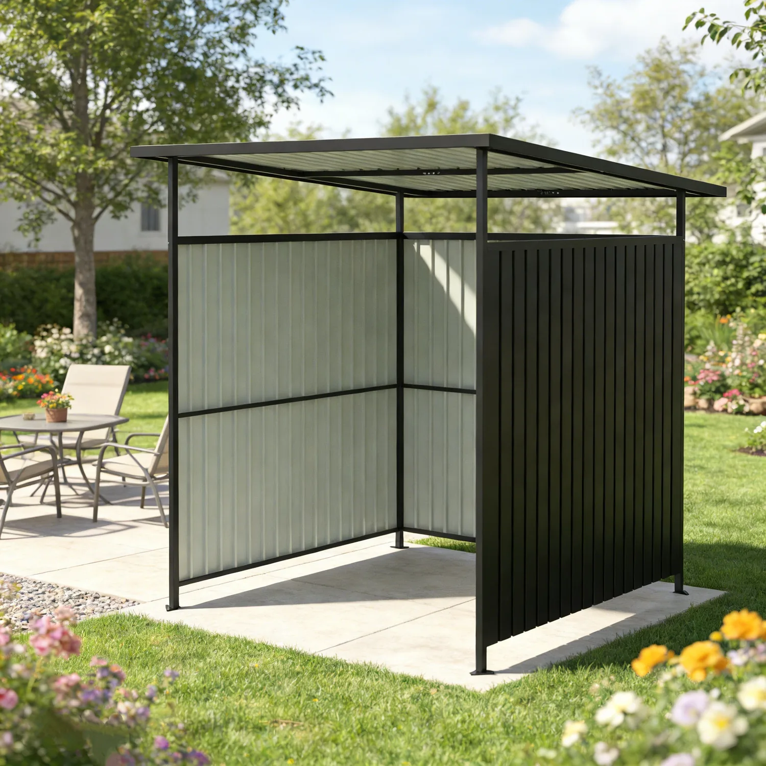 YODOLLA 6' x 6' Gazebo Outdoor Pergola for Patio, Small Lean to Hardtop Grill Gazebo — main image
