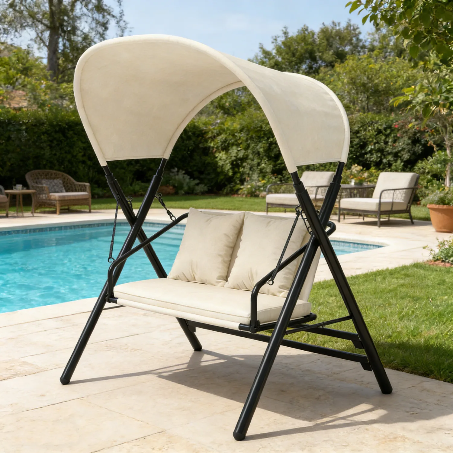 YODOLLA 600LBS Outdoor Porch Swing - 2 Seat Patio Paradise for Your Backyard — main image