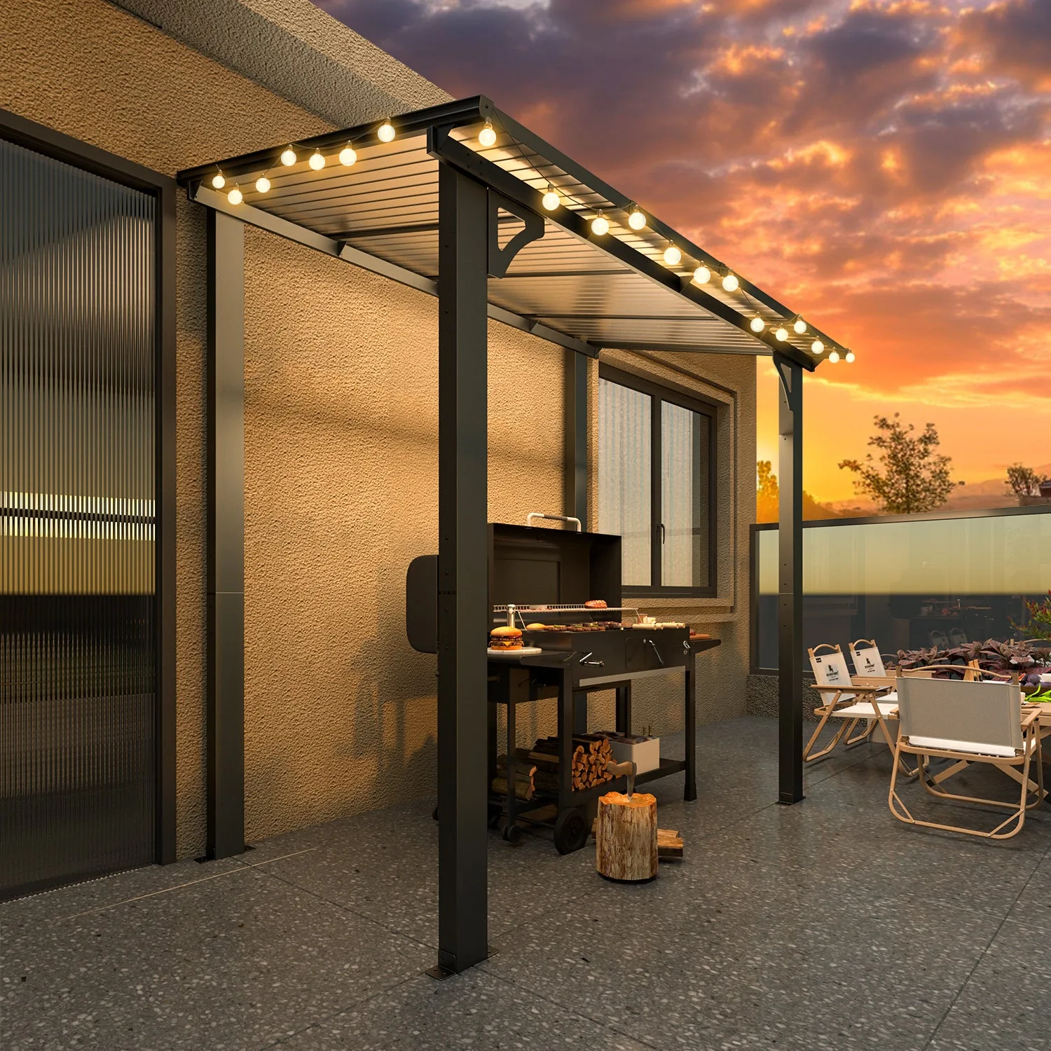 YODOLLA 8' x 5' Gazebo Outdoor Pergola — view 9