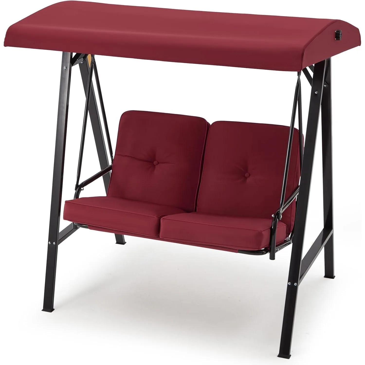 YODOLLA Patio Swing Chair 2-Seat for Adult, Red — view 2