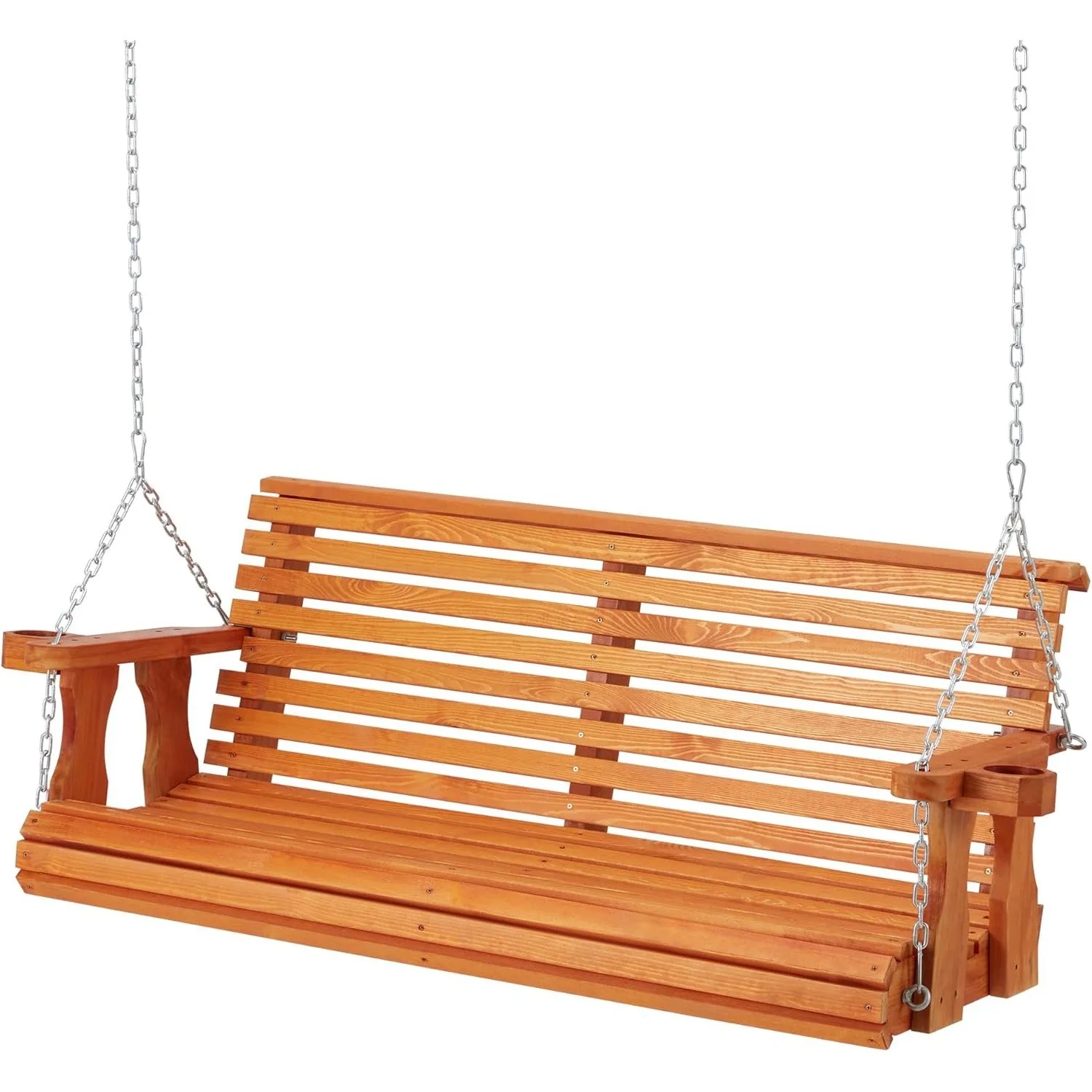 YODOLLA Premium Wooden Porch Swing for 2-3 - Natural Outdoor Seating | $176.99 — view 2