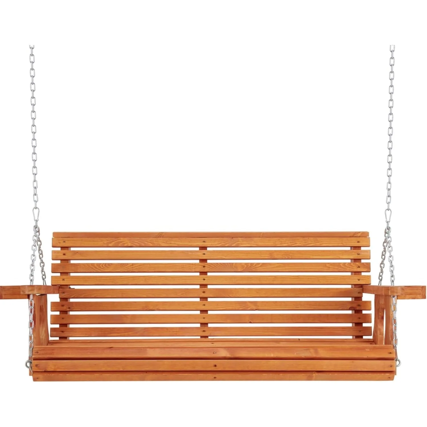 YODOLLA Premium Wooden Porch Swing for 2-3 - Natural Outdoor Seating | $176.99 — view 3