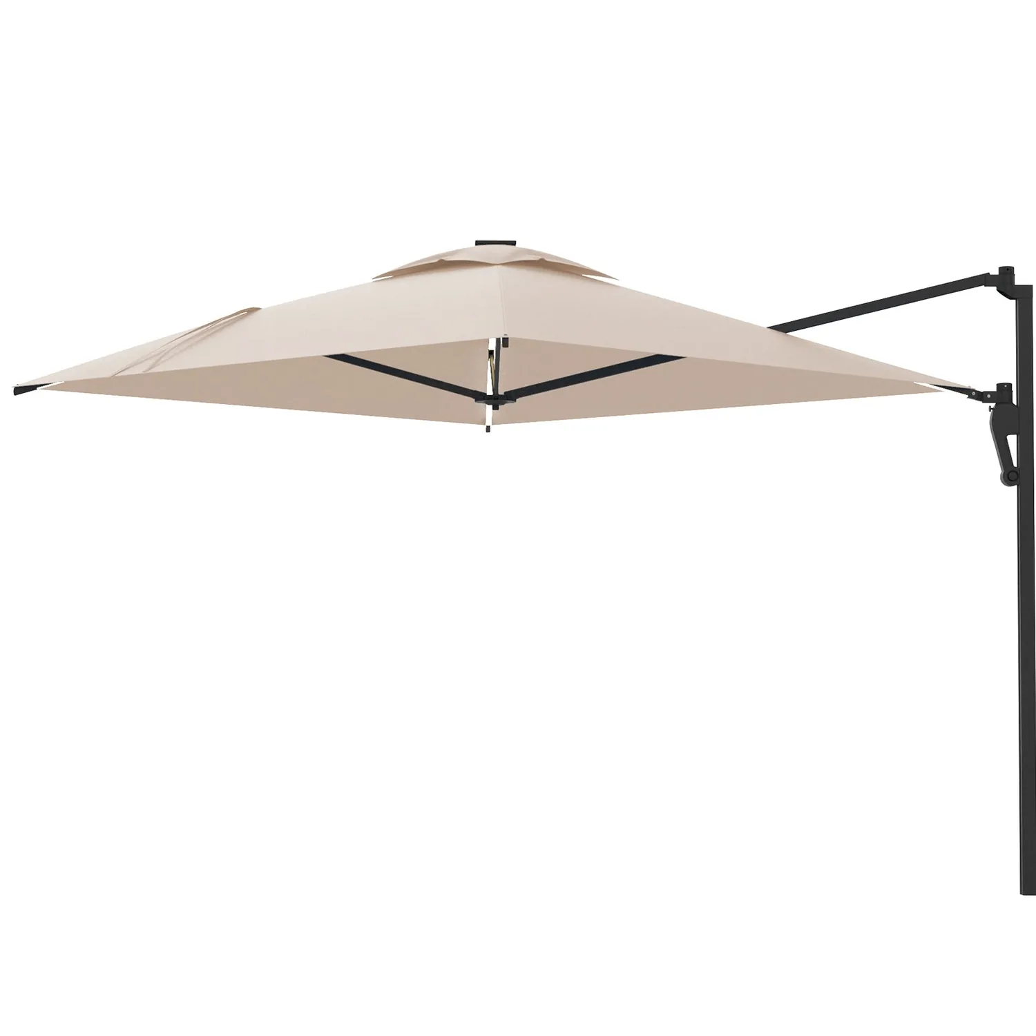 YODOLLA 10ft Solar LED Cantilever Patio Umbrella, Rectangle — view 2