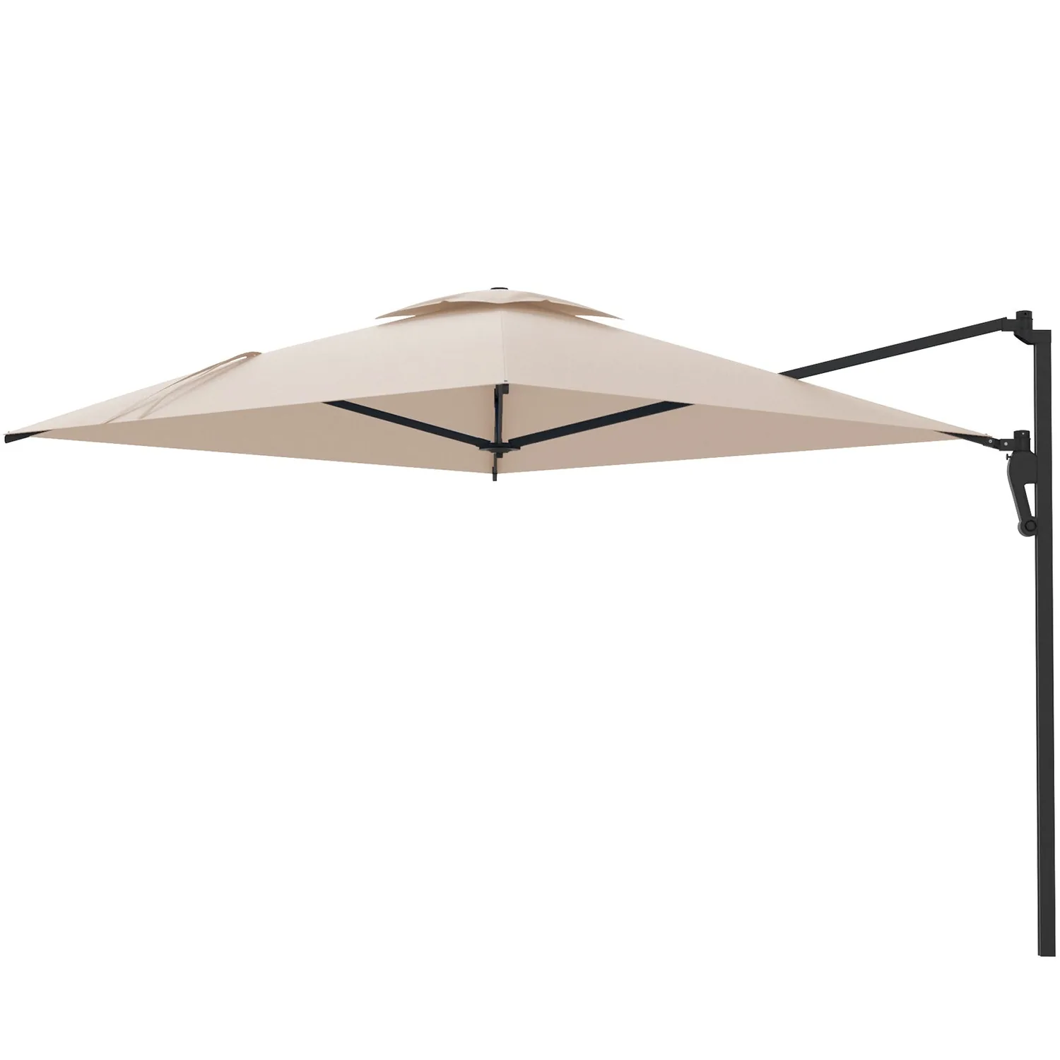 YODOLLA 10ft Wall Mounted Patio Umbrella, Rectangle — view 2